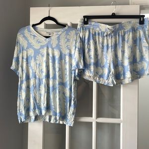 NWT Mary square sway this way blue Allliloungewear shorts set XXL